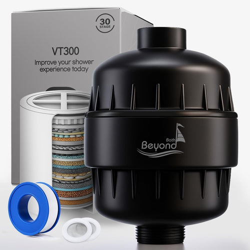 VT300 30-Stage Shower Filter for Hard Water - Softer Skin & Hair, Removes Chlorine & Heavy Metals